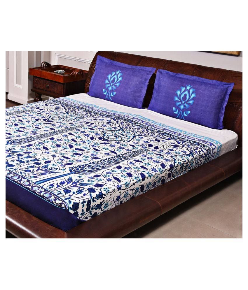 Portico New York King Cotton Abstract Bed Sheet - Buy