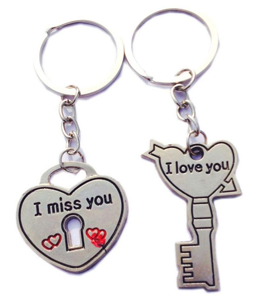 Meaw I Miss u Lock ND I Love u Key Chain - Buy Meaw I Miss u Lock ...