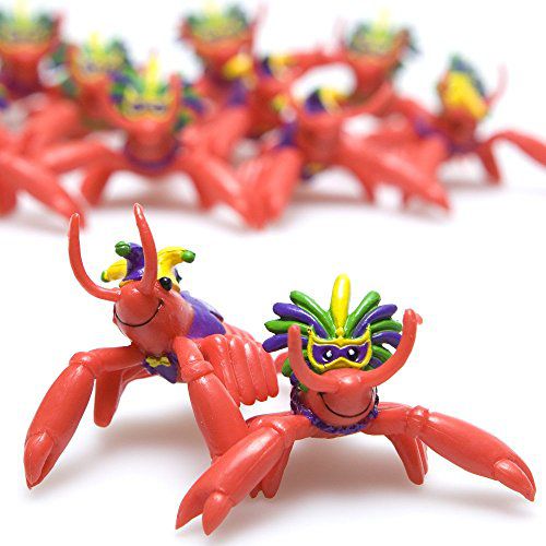 12 Ct Mardi Gras Crawfish Toy Party Favors Buy 12 Ct Mardi