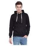 Campus Sutra Black Hooded Sweatshirt