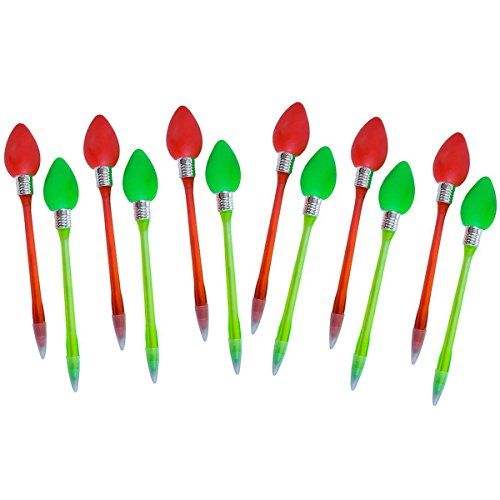 Christmas Holiday Light Up Christmas Bulb Pen (12 Per Order) Buy