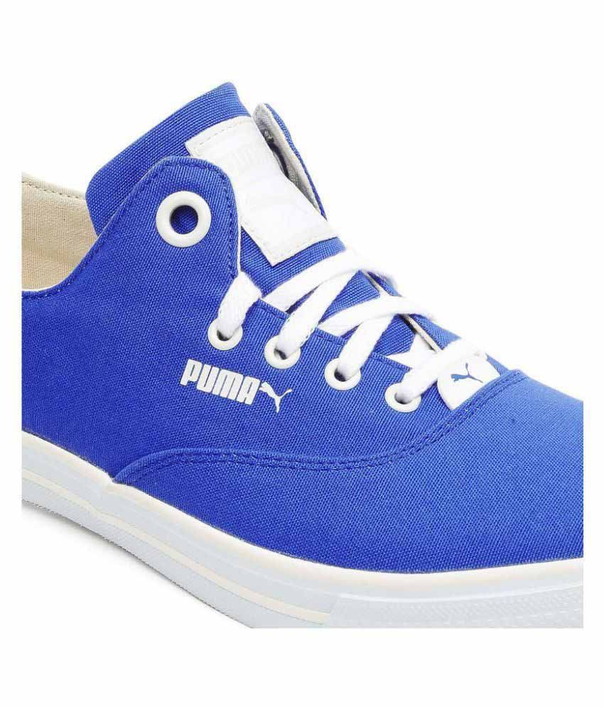 puma blue trainers