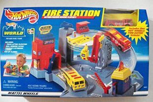 hot wheels fire station playset