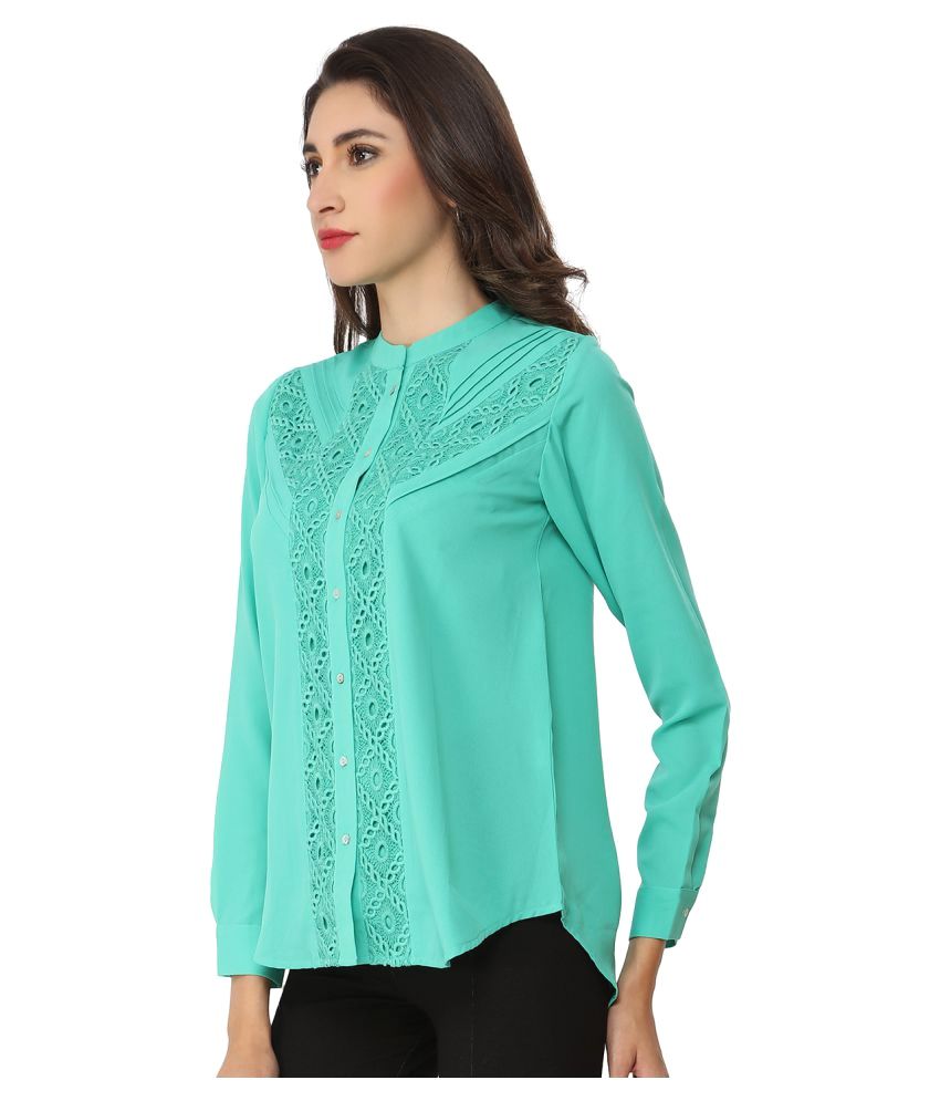 Buy Soie Green Synthetic Shirt Online at Best Prices in India - Snapdeal