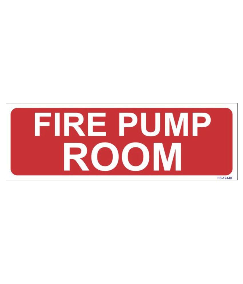 Signageshop Glow In Dark Fire Pump Room Sign Pack Of 5