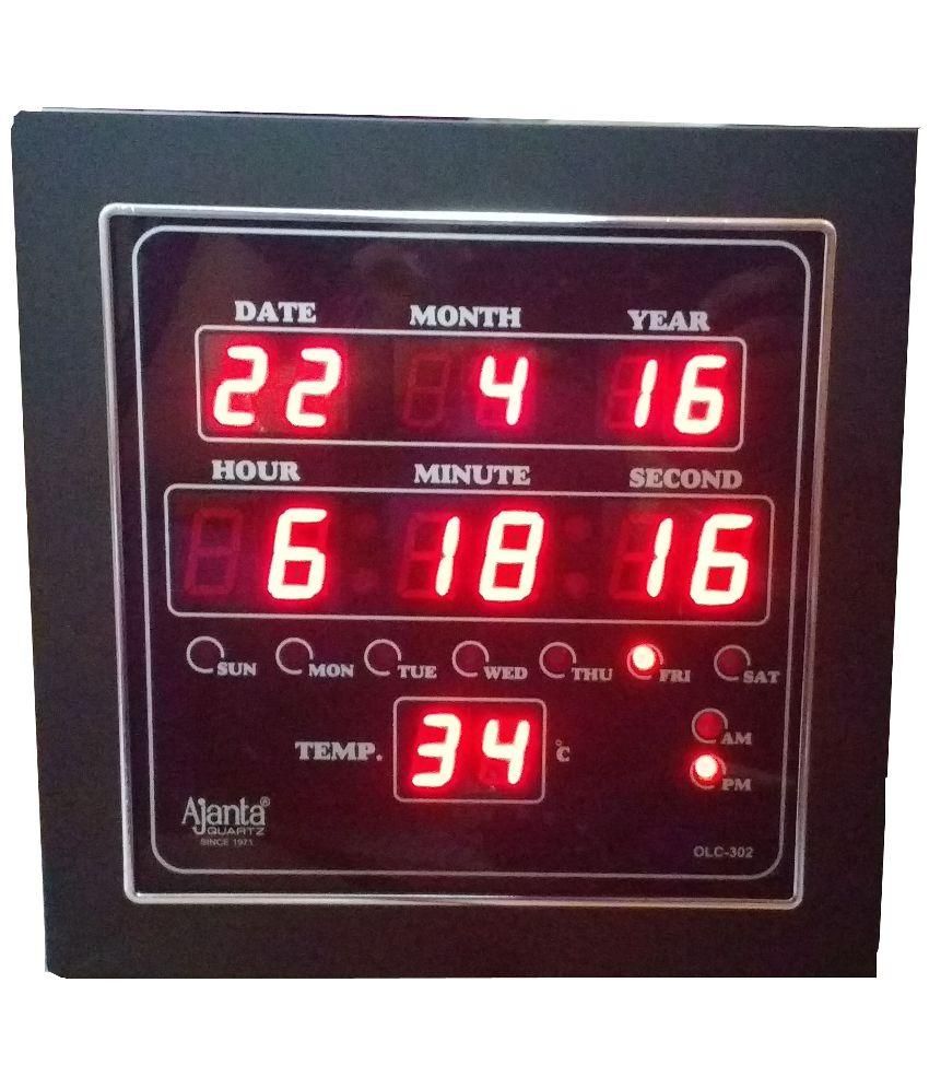 Ajanta Square Digital Wall Clock 20 Buy Ajanta Square Digital Wall