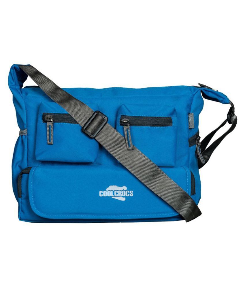 Coolcrocs College Sling bag Blue Polyester College Bag - Buy Coolcrocs ...