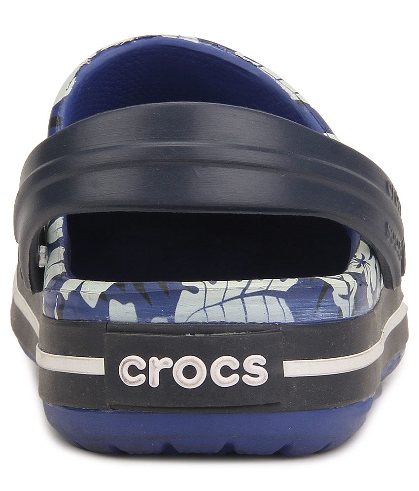 blue clear crocs