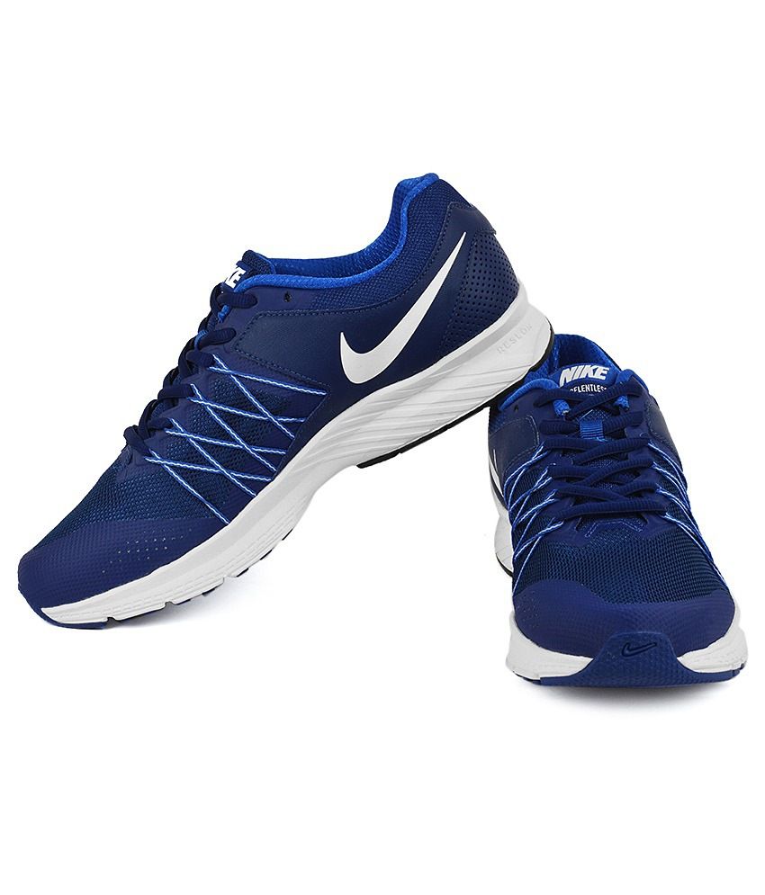 blue sports shoes