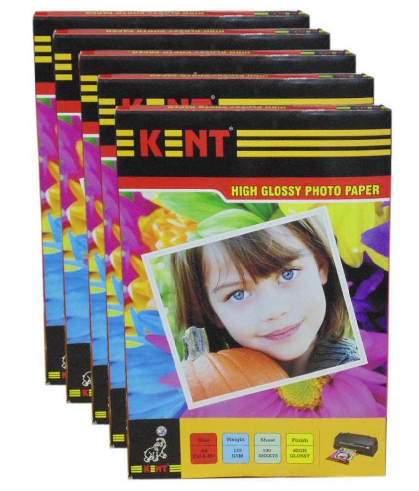 Kent Photo Paper High Glossy 135 Gsm 100 Sheet Set Of 5 Buy Online At Best Price In India Snapdeal