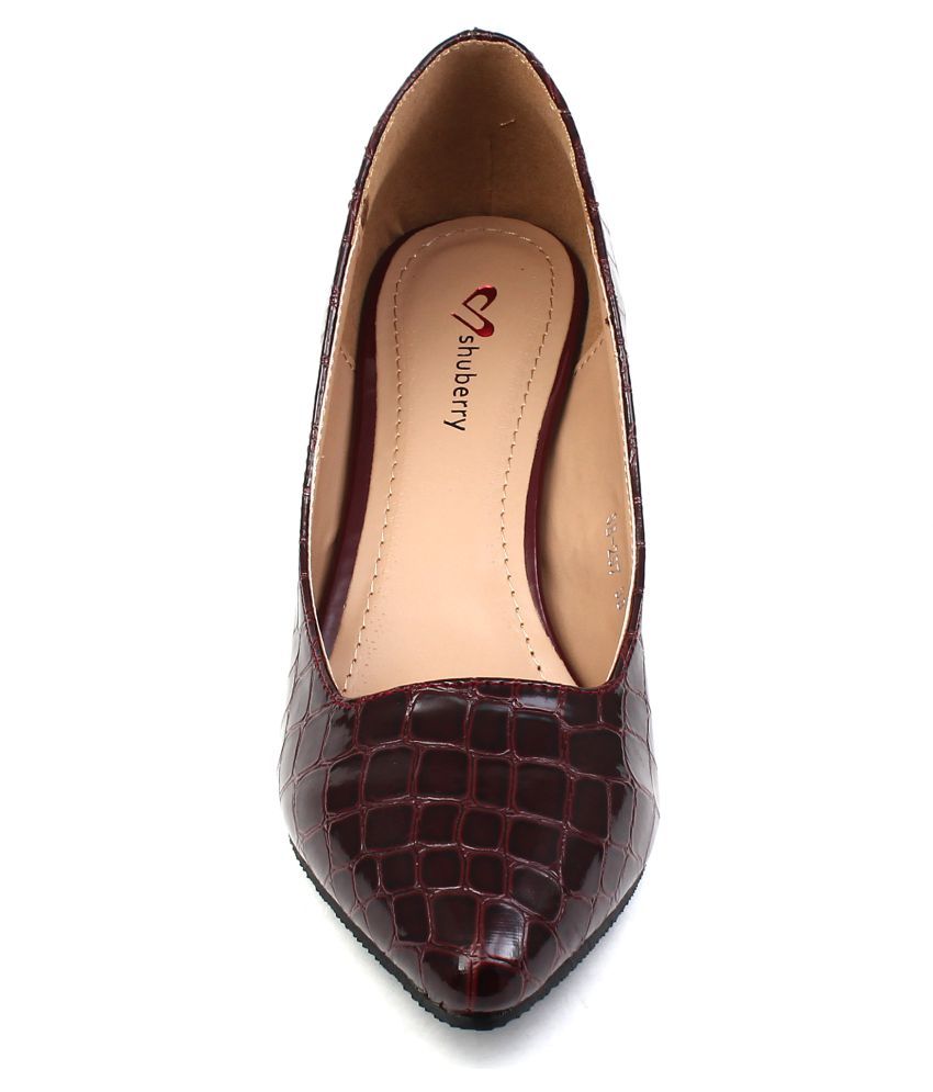 Shuberry Maroon Kitten Heels Price in India- Buy Shuberry Maroon Kitten Heels Online at Snapdeal