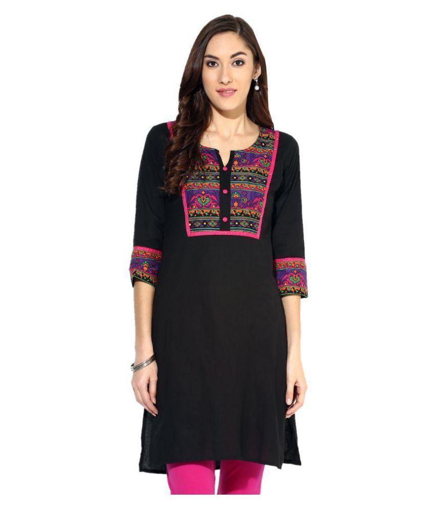 black kurti tops