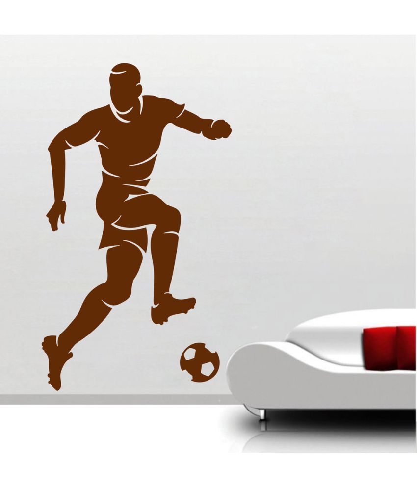     			Decor Villa Kick The Football PVC Wall Stickers