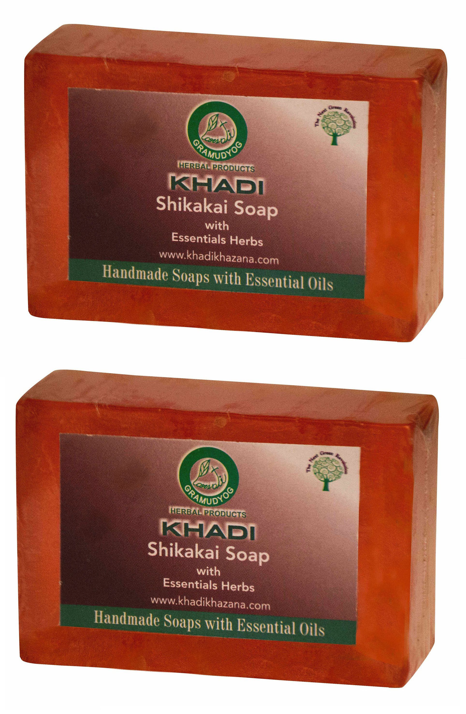     			Khadi Herbal Shikakai Soap 125 gm Pack of 2