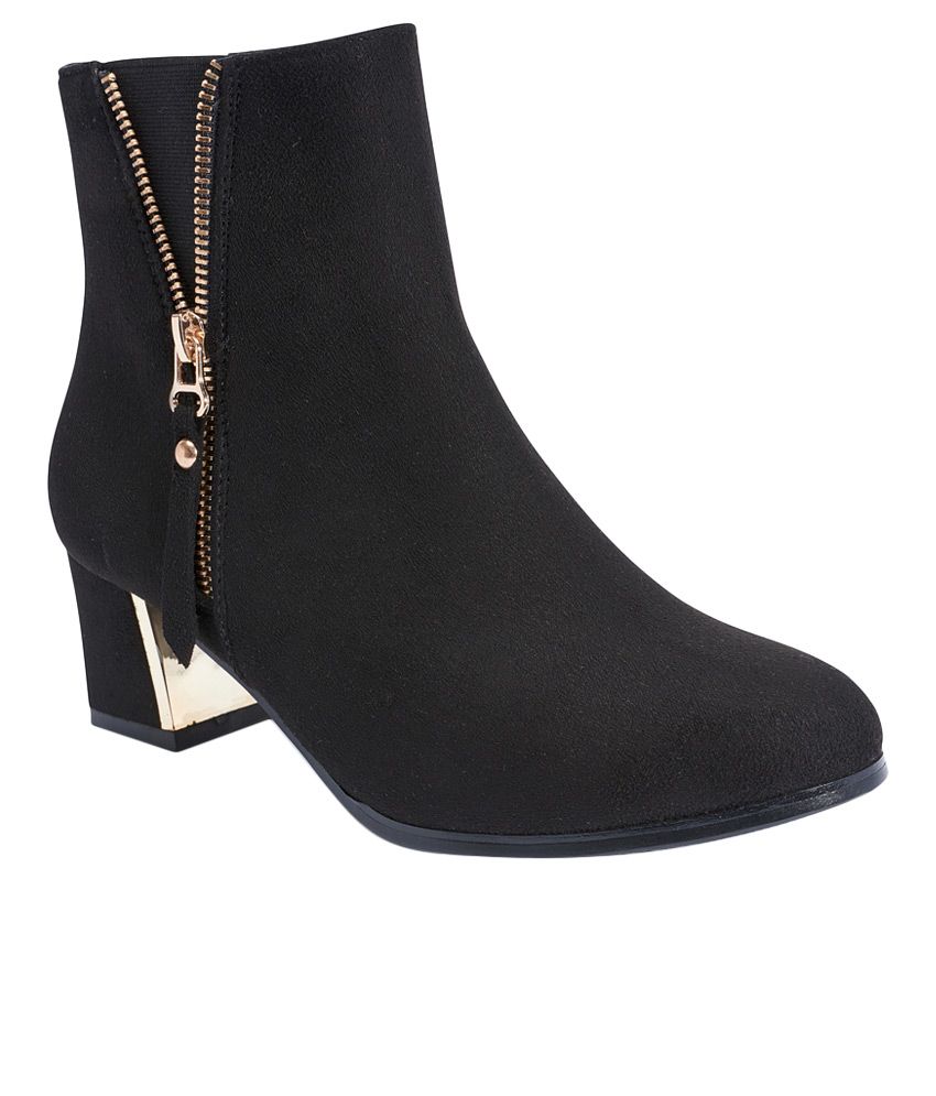 truffle collection mid heel ankle boots