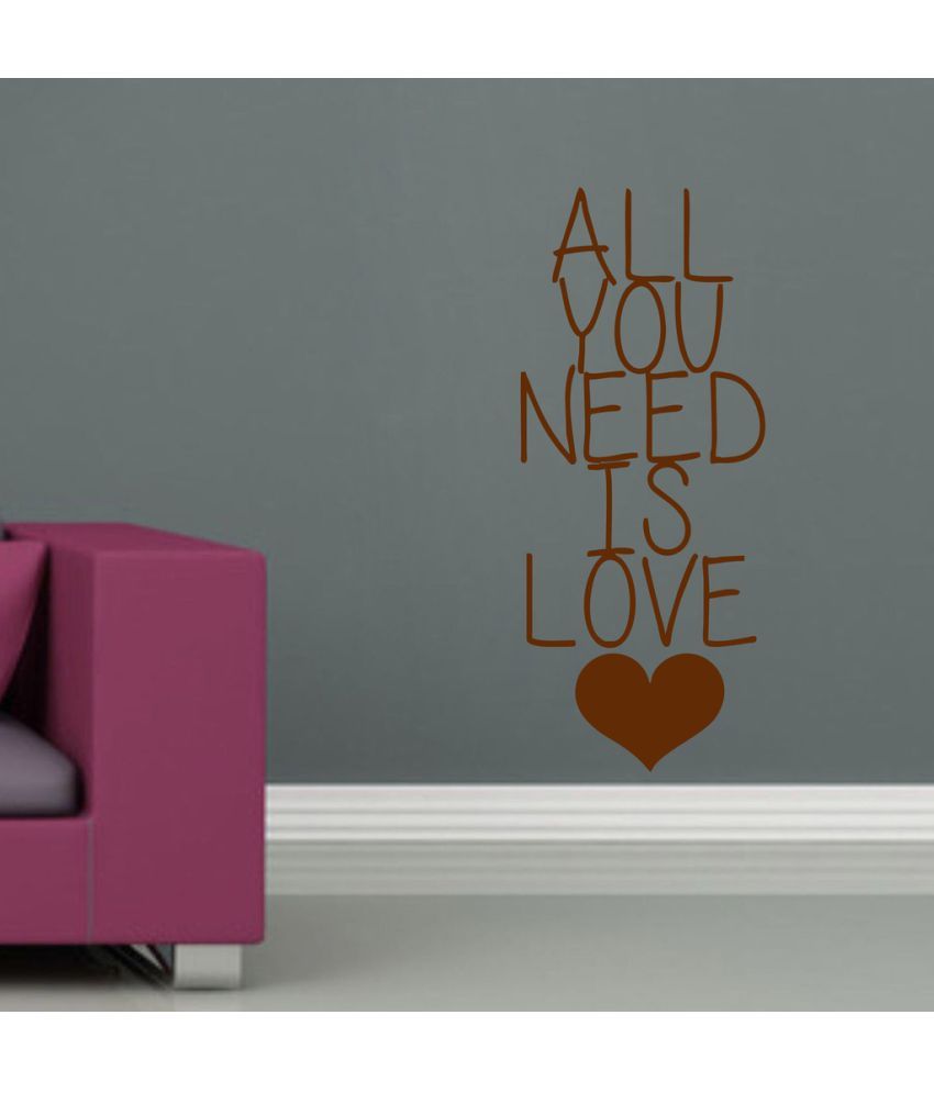     			Decor Villa All You Need PVC Wall Stickers