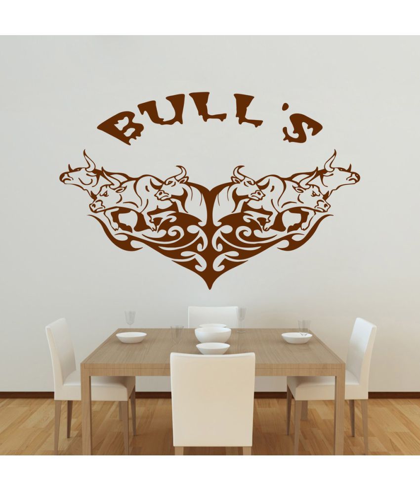     			Decor Villa Bull's PVC Wall Stickers