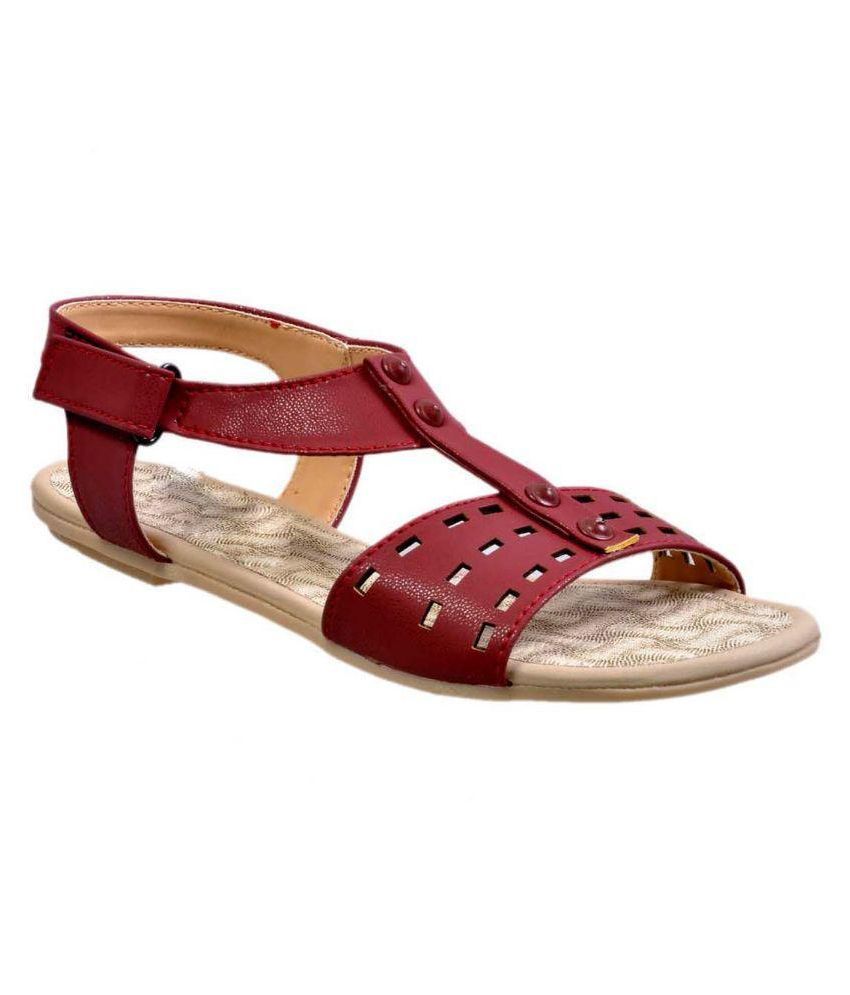 maroon pointed flats