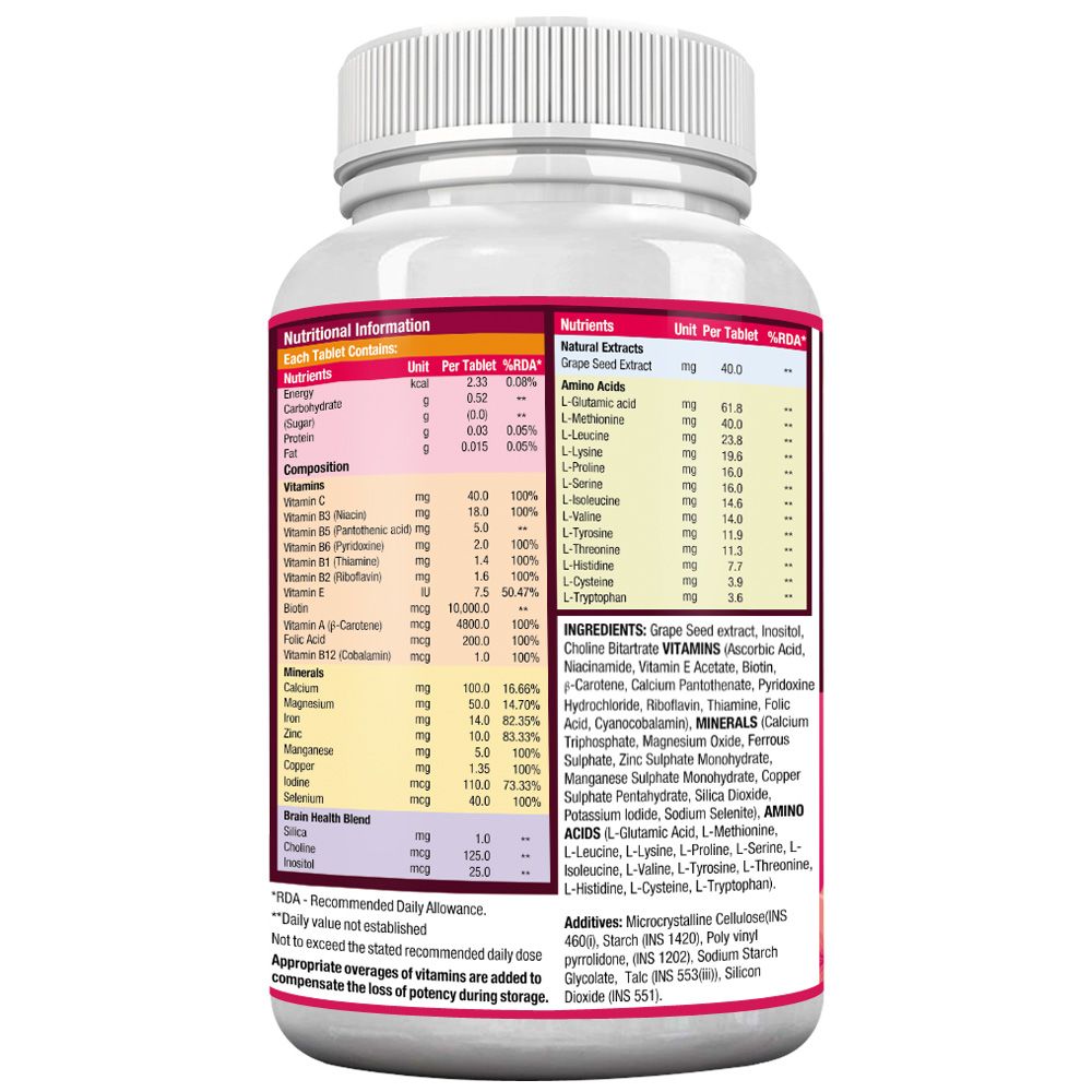 MuscleXP Biotin Hair, Skin & Nails Complete MultiVitamin With Amino