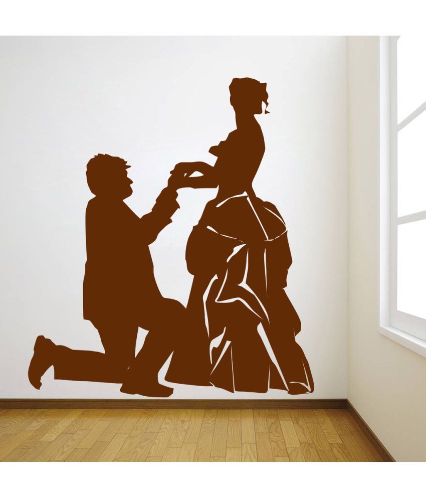     			Decor Villa Cute Couple PVC Wall Stickers