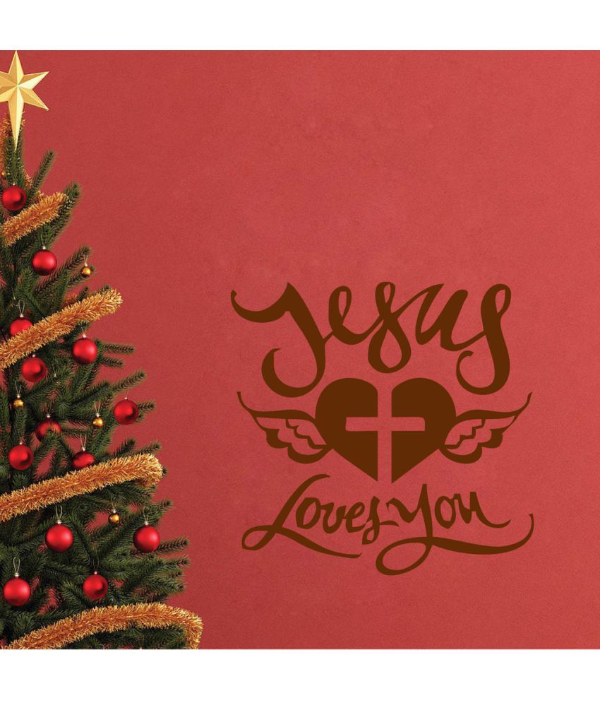     			Decor Villa Jesus Love U PVC Wall Stickers