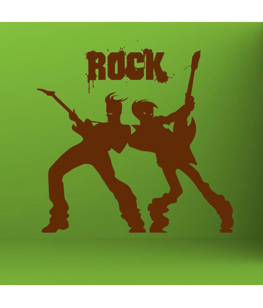     			Decor Villa Let's Rock PVC Wall Stickers