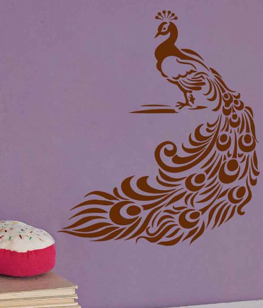     			Decor Villa Peacock PVC Wall Stickers