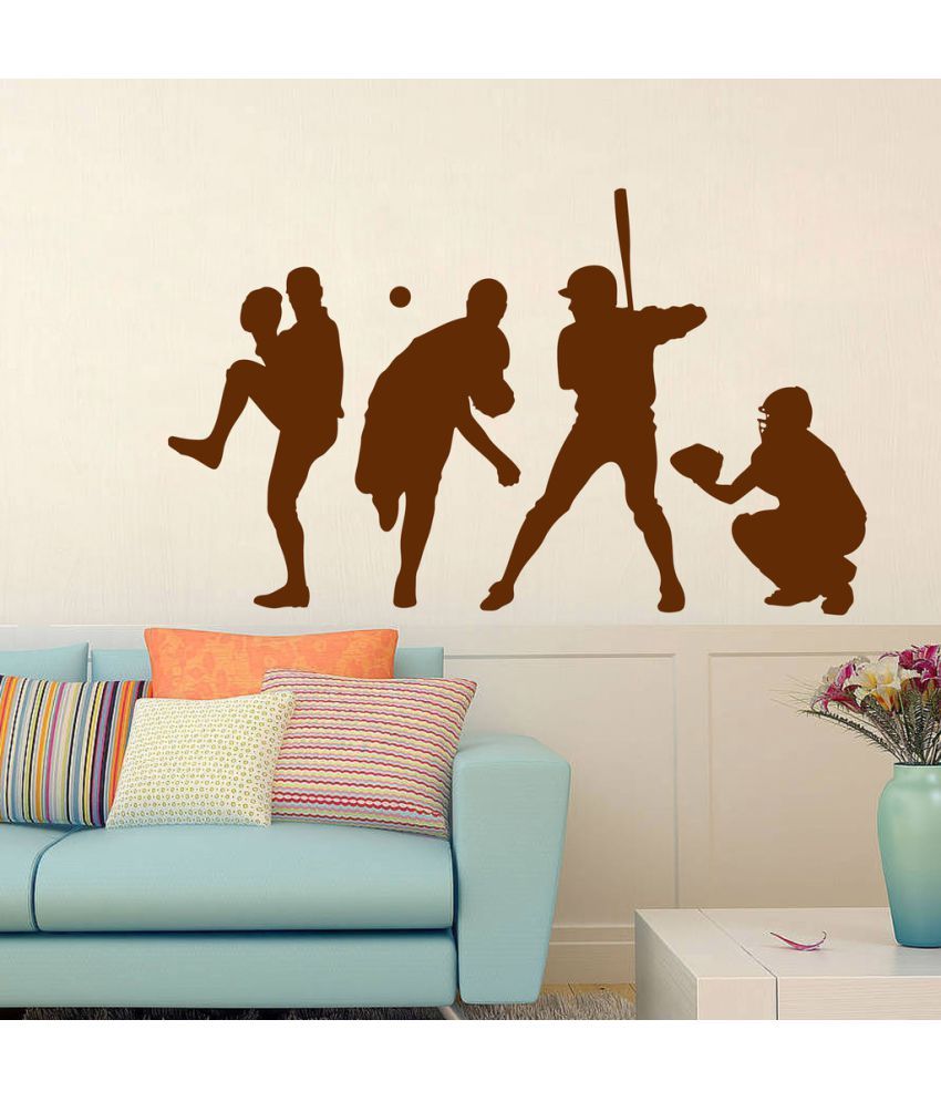     			Decor Villa Baseball Players (Kit) PVC Wall Stickers