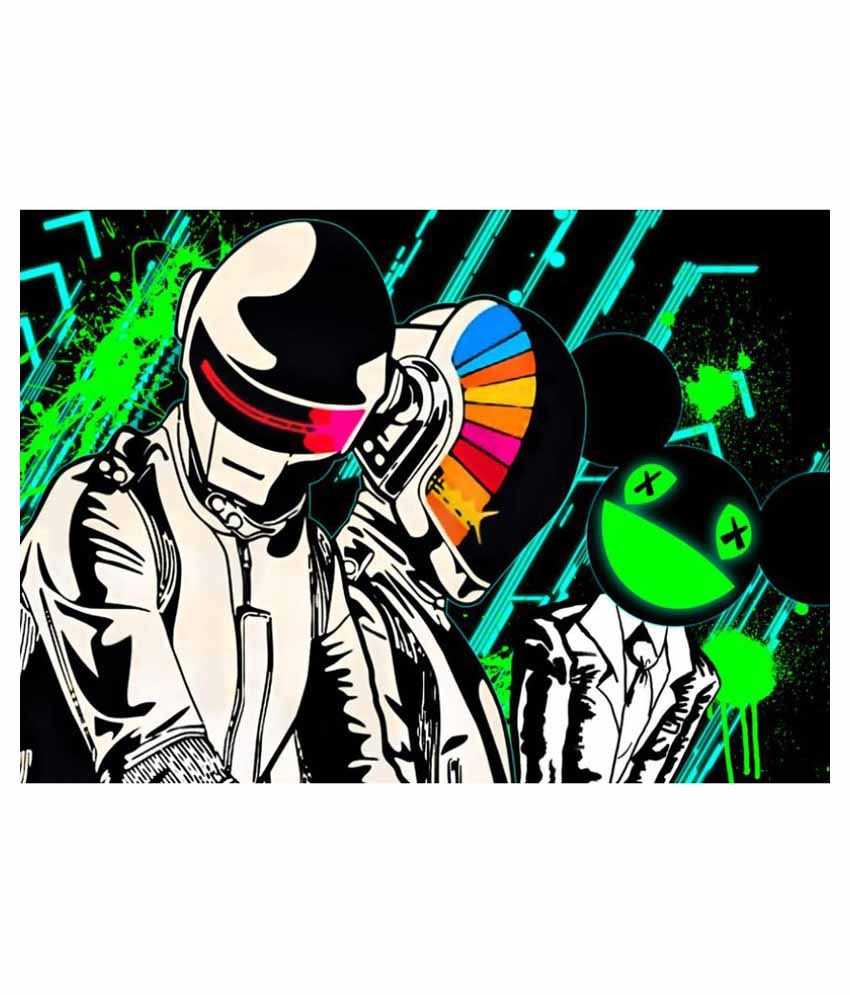Ulta Anda Daft Punk Music Abstract Canvas Art Prints Without Frame Single Piece: Buy Ulta Anda ...