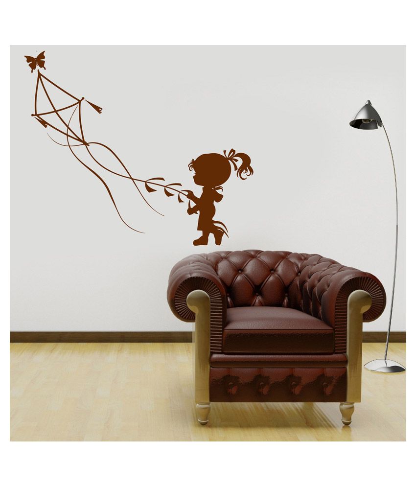     			Decor Villa Kid Flying Kite PVC Wall Stickers