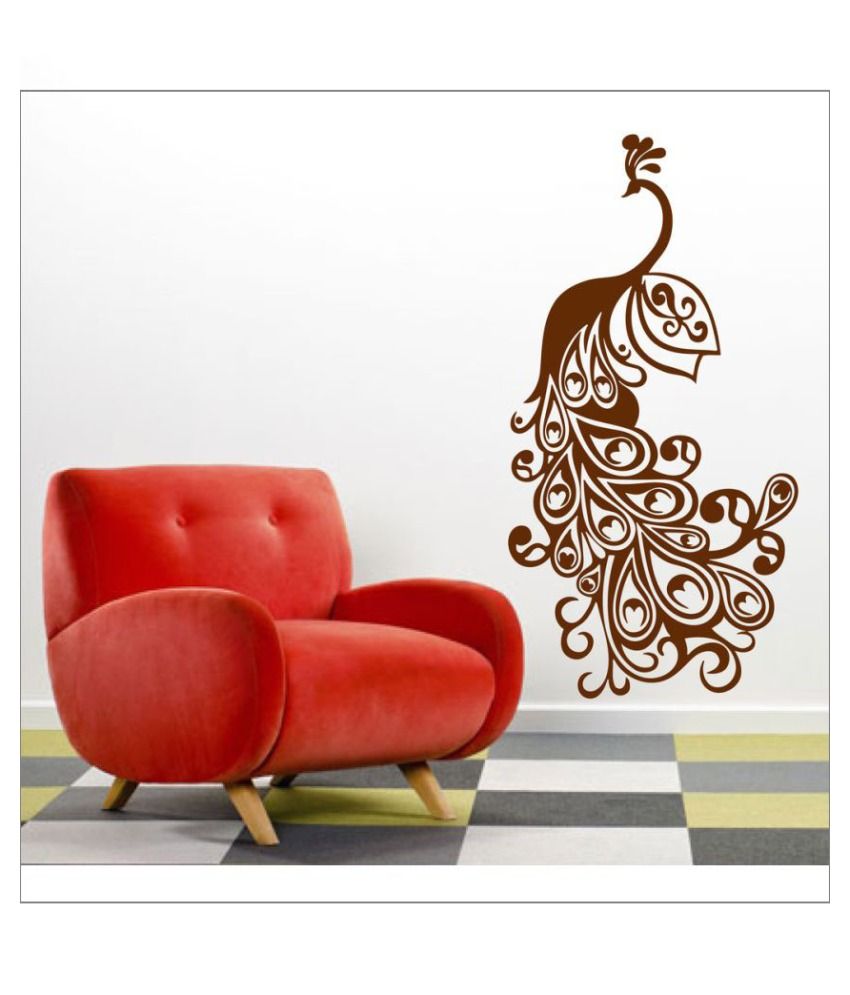     			Decor Villa Peacock PVC Wall Stickers