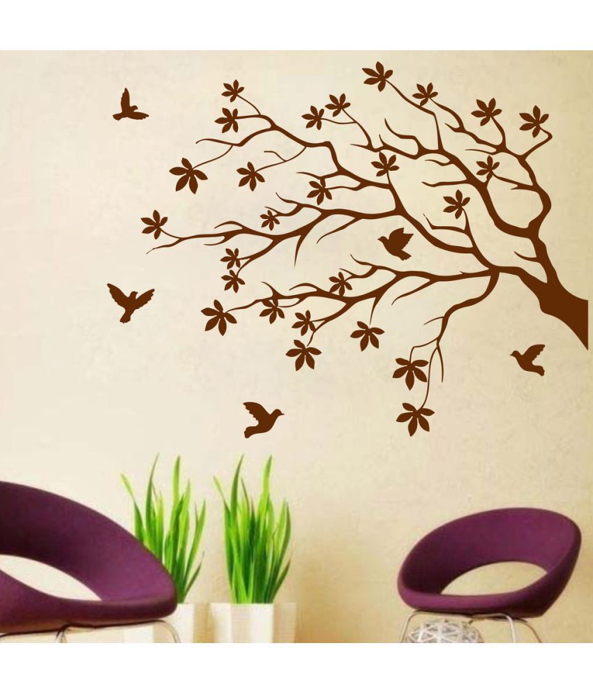     			Decor Villa All Birds Flying On Tree PVC Wall Stickers
