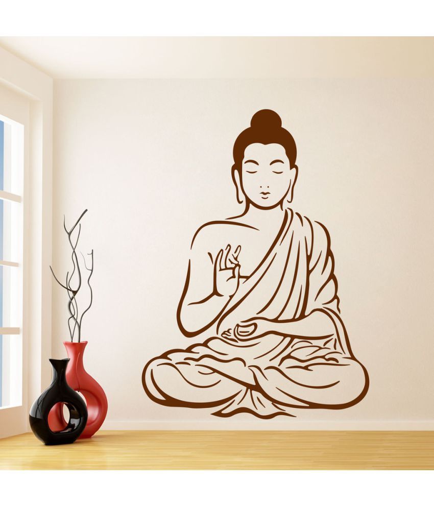     			Decor Villa Om Budha Ji PVC Wall Stickers