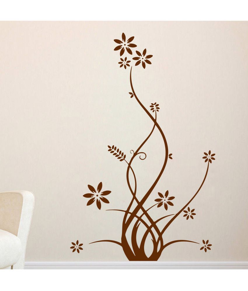     			Decor Villa Abstract Flower PVC Wall Stickers