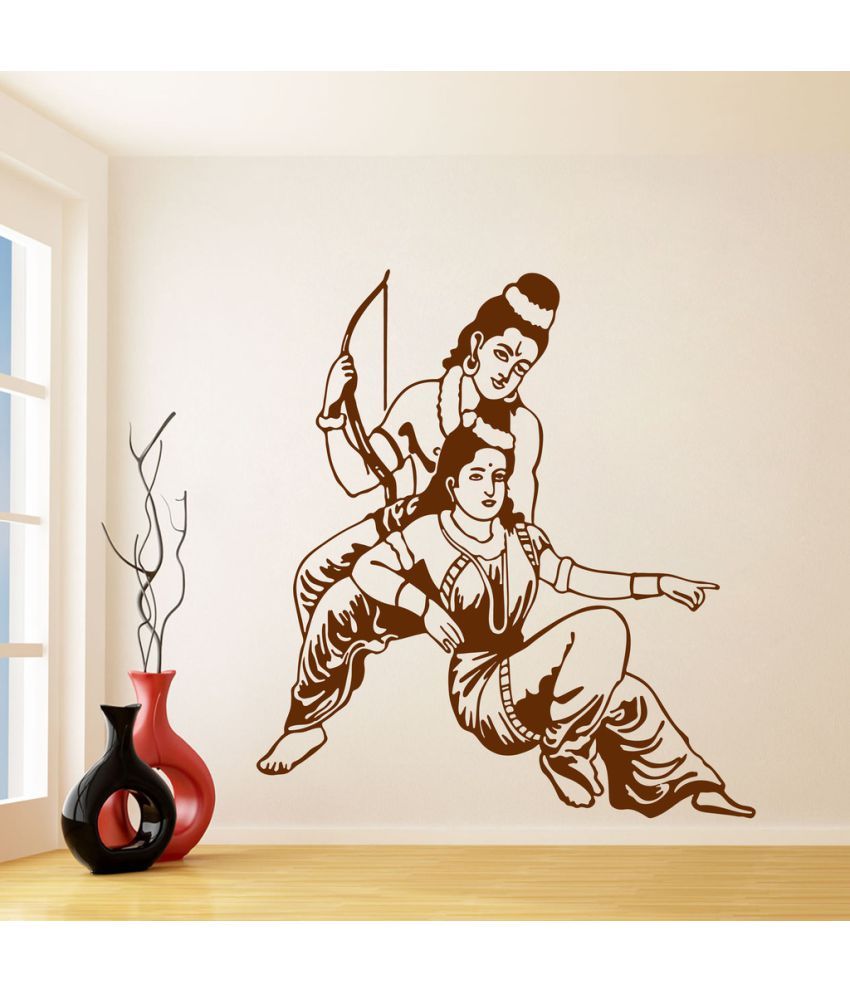     			Decor Villa Rama and Sita PVC Wall Stickers