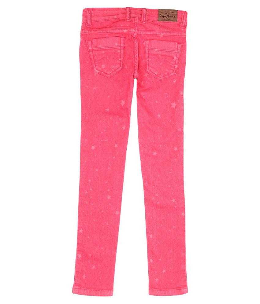 pink slim jeans