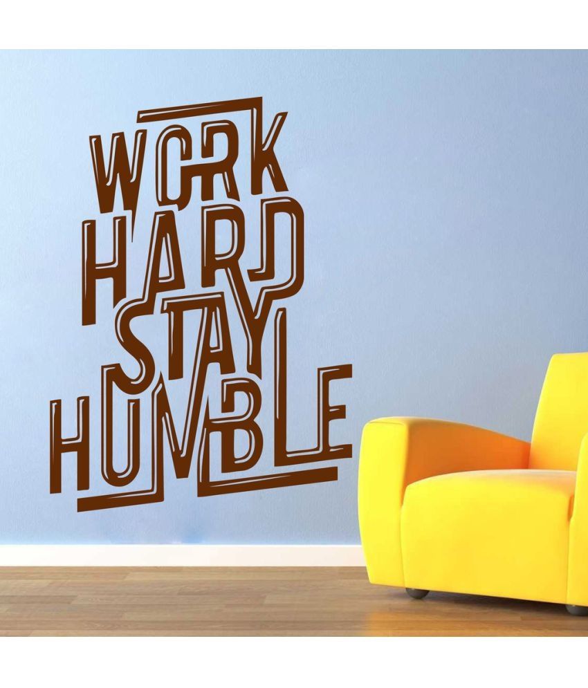     			Decor Villa Work Hard PVC Wall Stickers