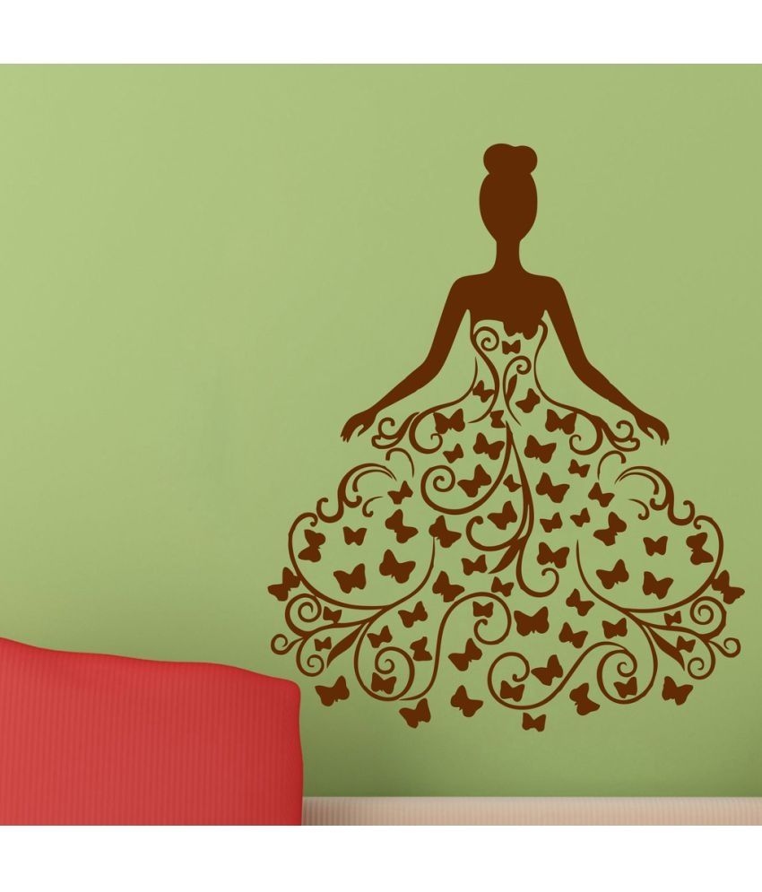     			Decor Villa Butterfly Girl PVC Wall Stickers