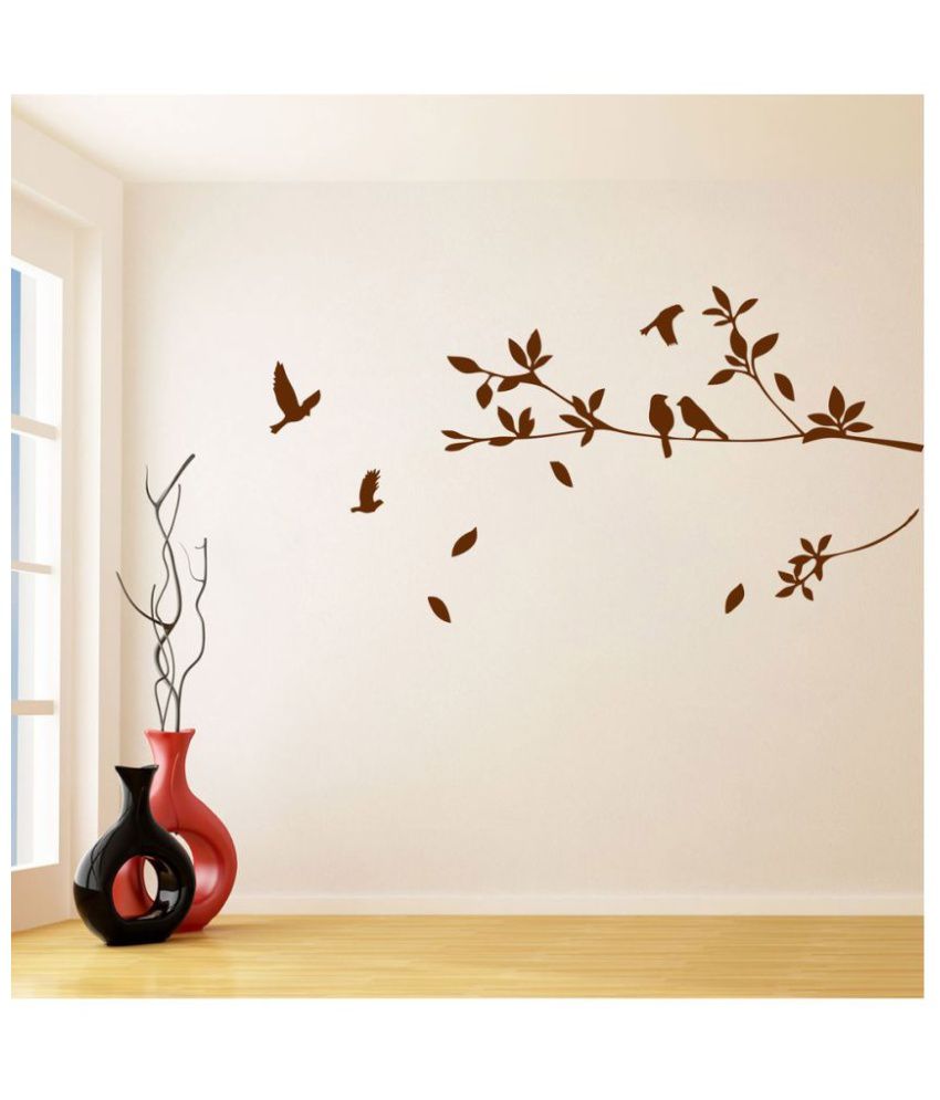     			Decor Villa Bird Flying On Tree PVC Wall Stickers