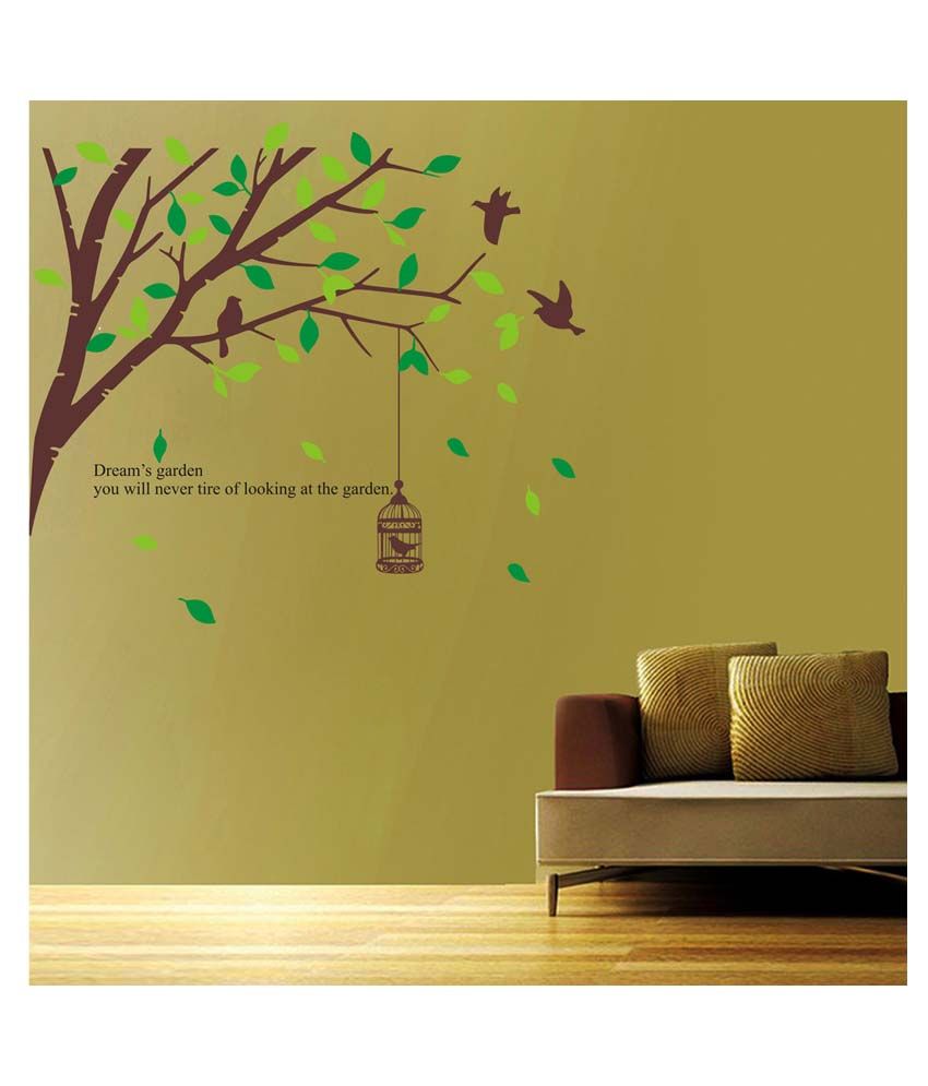     			Decor Villa Dream Garden PVC Wall Stickers