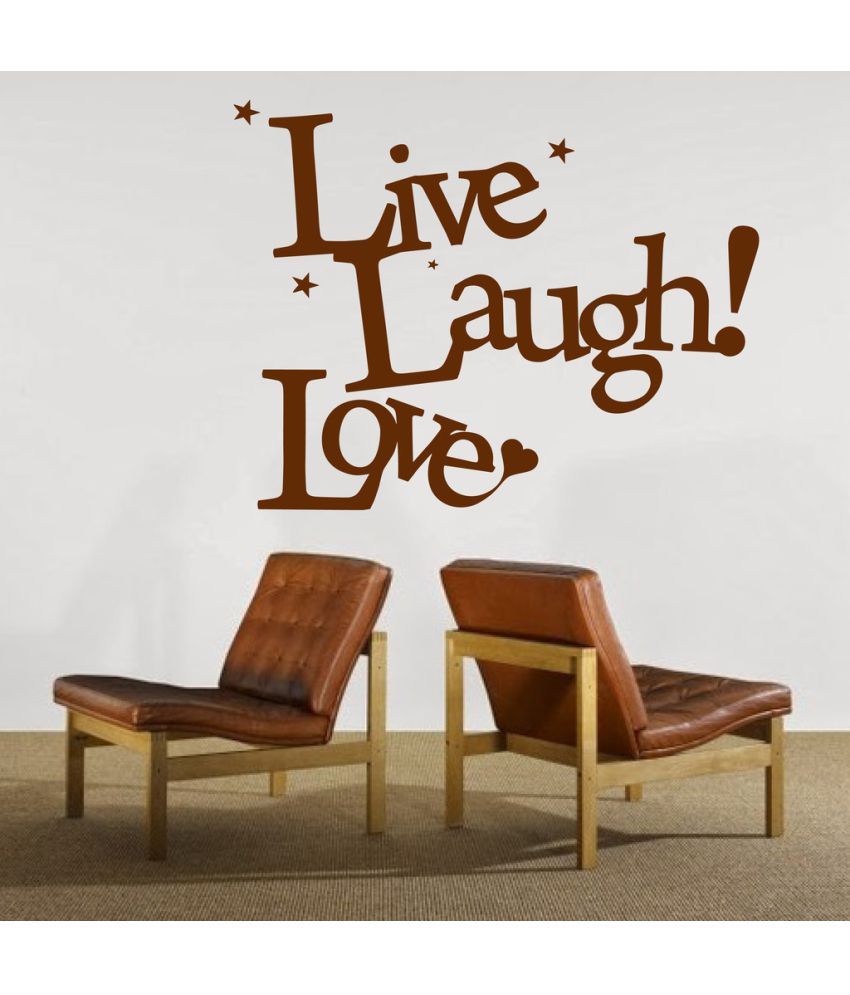     			Decor Villa Love Laugh Live PVC Wall Stickers