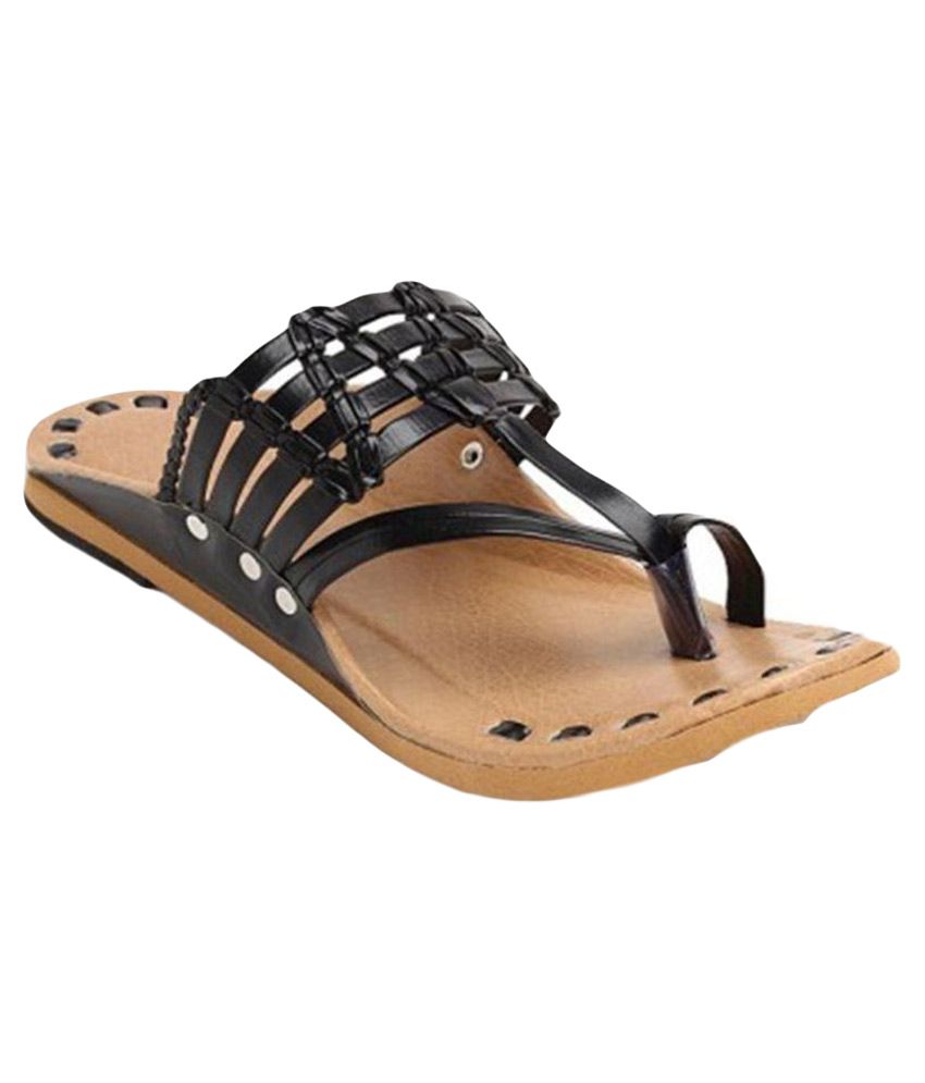 black colour chappal