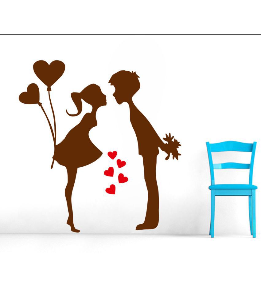     			Decor Villa First Kiss Me PVC Wall Stickers