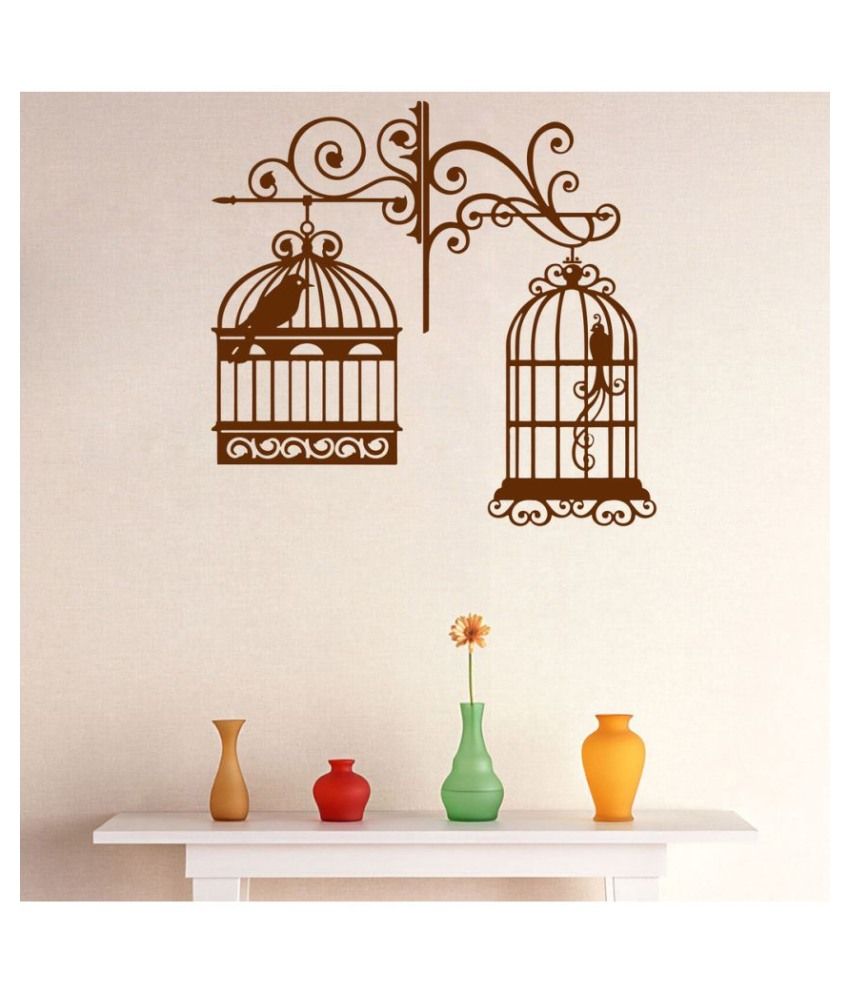     			Decor Villa Two birds in cage PVC Wall Stickers