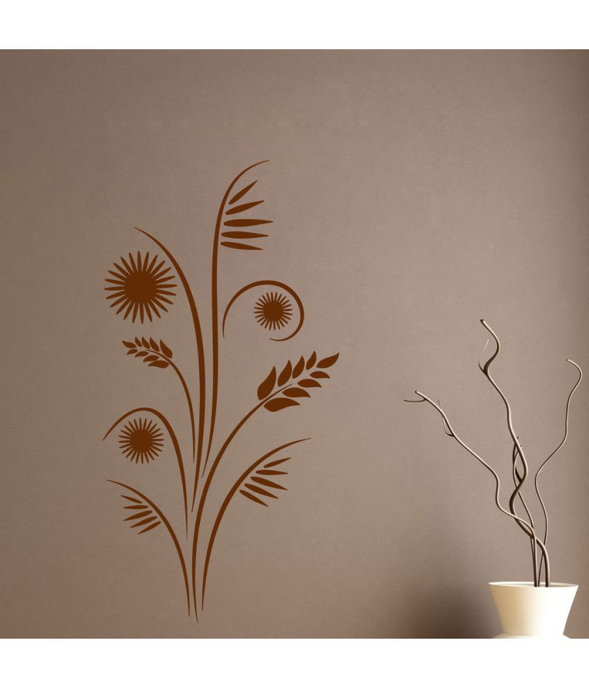     			Decor Villa Sun Flower PVC Wall Stickers