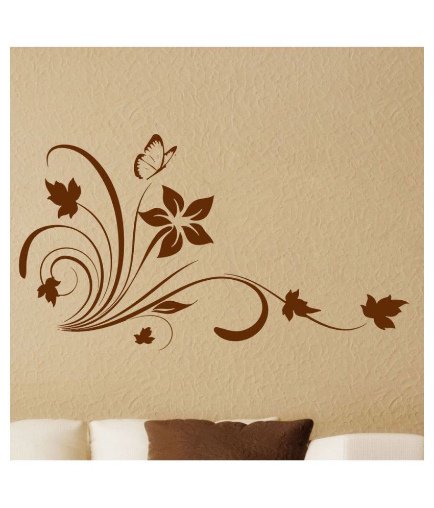     			Decor Villa Butterfly on the flower Wall PVC Wall Stickers