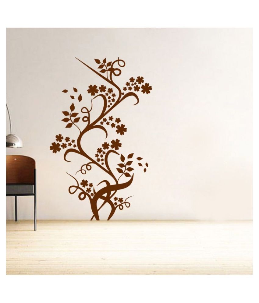     			Decor Villa Floral PVC Wall Stickers