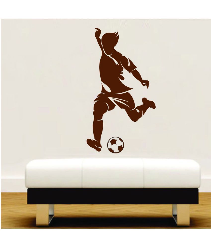     			Decor Villa Kick The Football Wall PVC Wall Stickers