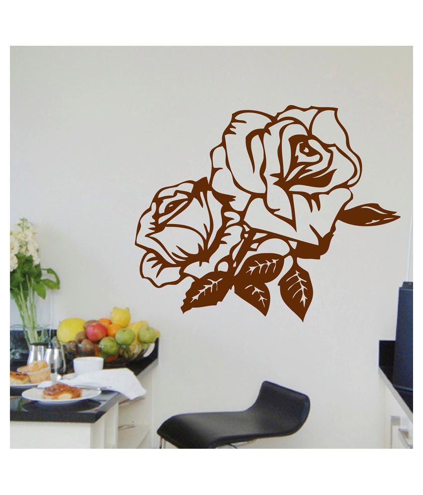     			Decor Villa Rose PVC Wall Stickers