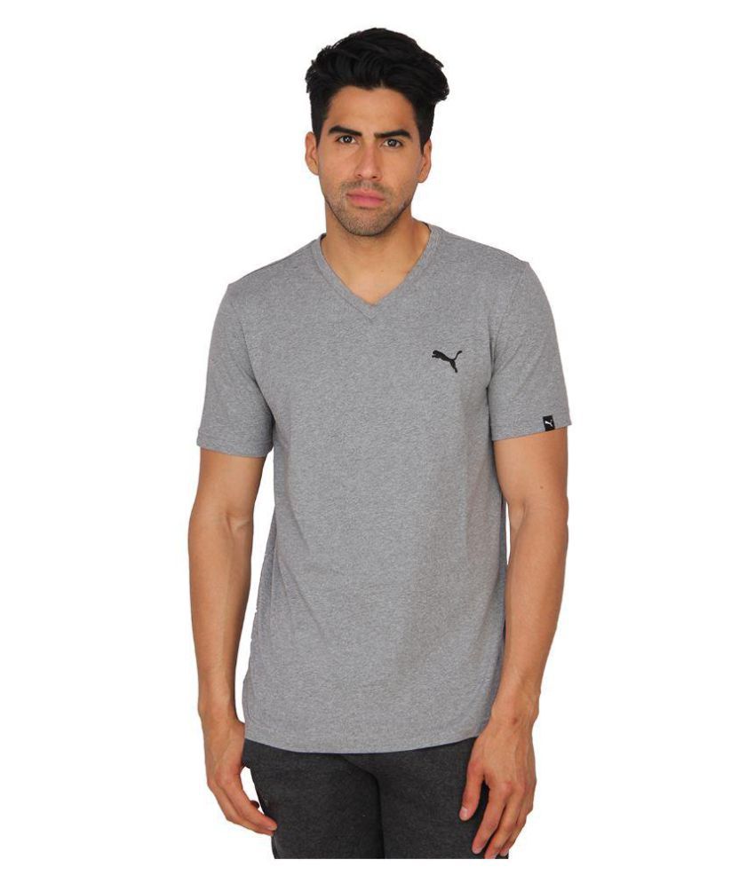 Puma Grey Cotton T-Shirt - Buy Puma Grey Cotton T-Shirt Online at Low ...